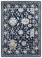 Rugs Room Rugs 63" x 86" x 0.79" Navy Microfiber/Polyester Area Rug 8024 HomeRoots
