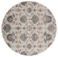 Rugs Room Rugs 94" x 94" x 0.79" Beige Microfiber/Polyester Round Rug 7993 HomeRoots