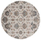 Rugs Room Rugs 94" x 94" x 0.79" Beige Microfiber/Polyester Round Rug 7993 HomeRoots