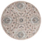 Rugs Room Rugs 94" x 94" x 0.79" Beige Microfiber/Polyester Round Rug 8005 HomeRoots