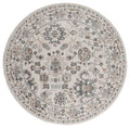 Rugs Room Rugs 94" x 94" x 0.79" Beige Microfiber/Polyester Round Rug 8021 HomeRoots