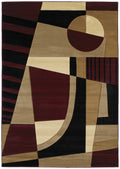 Rugs Room Size Rugs - 31" x 50" x 0.47" Burgundy Polypropylene Accent Rug HomeRoots