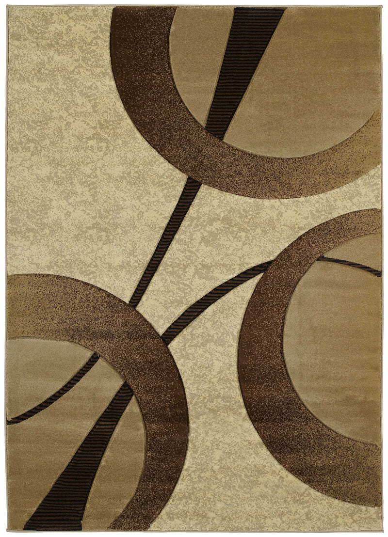 Rugs Room Size Rugs 94" x 126" x 0.47" Beige Polypropylene Oversize Rug 8413 HomeRoots