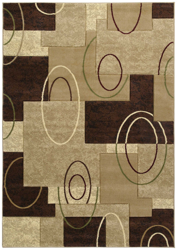 Rugs Room Size Rugs - 94" x 126" x 0.47" Beige Polypropylene Oversize Rug HomeRoots