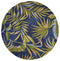 Rugs Round Area Rugs - 7'6" Round UV-treated Polypropylene Ink Blue Area Rug HomeRoots