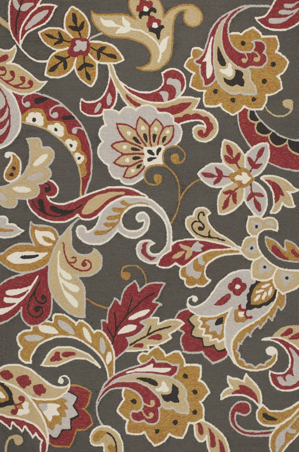 Rugs Round Area Rugs - 7'6" Round UV-treated Polypropylene Taupe Area Rug HomeRoots