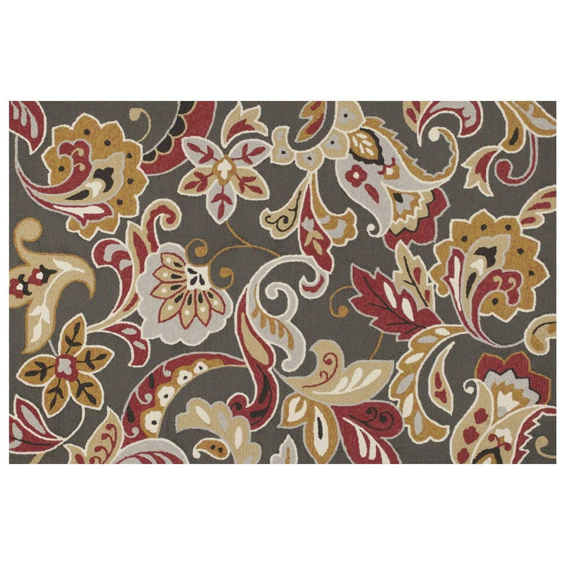 Rugs Round Area Rugs - 7'6" Round UV-treated Polypropylene Taupe Area Rug HomeRoots