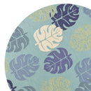 Rugs Round Area Rugs - 7'6" Round UV-treated Polypropylene Turquoise Area Rug HomeRoots