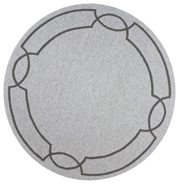 Rugs Round Area Rugs 7' Round UV-treated Polypropylene Oatmeal Area Rug 4105 HomeRoots