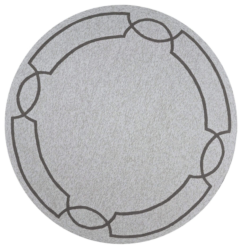 Rugs Round Area Rugs 7' Round UV-treated Polypropylene Oatmeal Area Rug 4105 HomeRoots