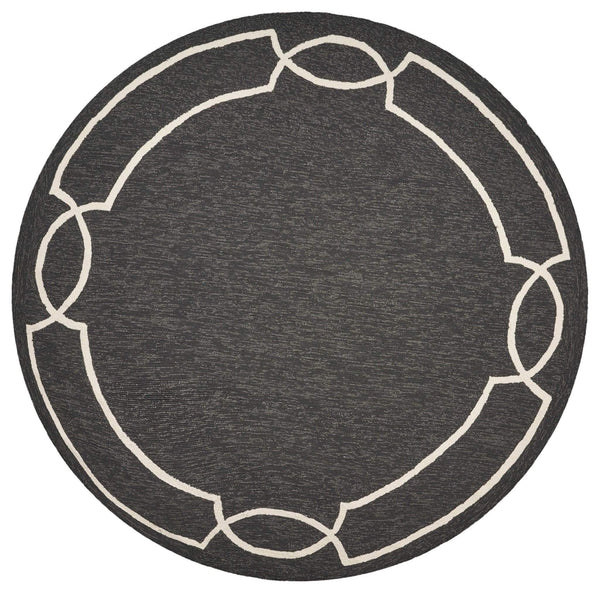 Rugs Round Area Rugs - 7' Round UV-treated Polypropylene Onyx Area Rug HomeRoots