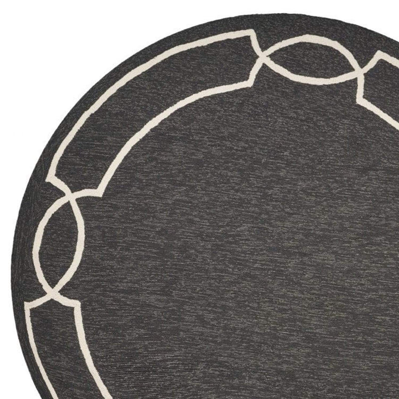Rugs Round Area Rugs - 7' Round UV-treated Polypropylene Onyx Area Rug HomeRoots
