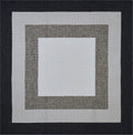 Rugs Round Area Rugs 7' Square UV-treated Polypropylene Charcoal Area Rug 4116 HomeRoots