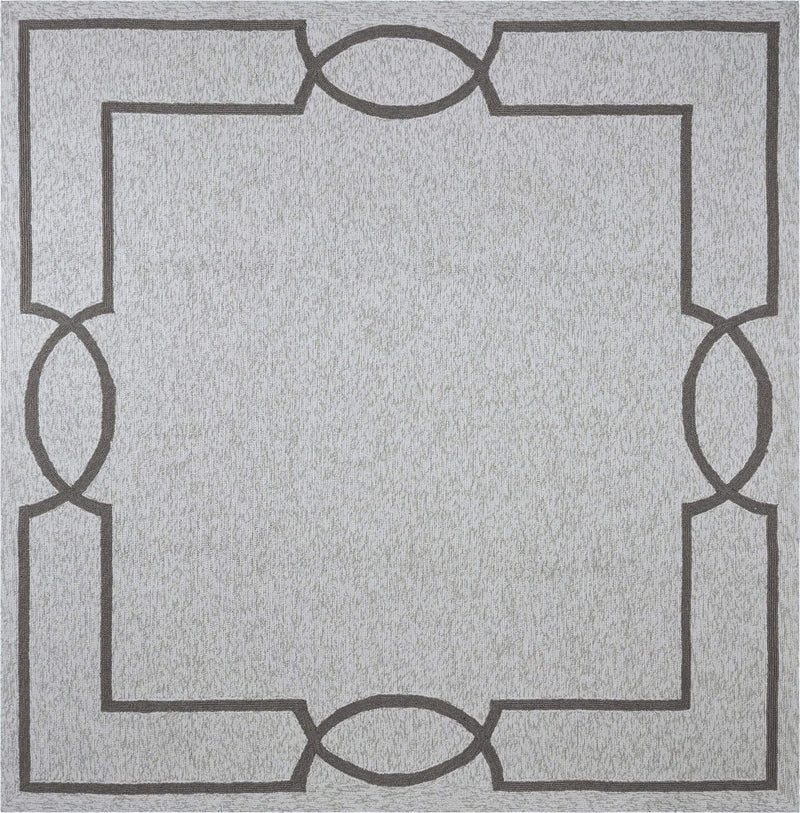 Rugs Round Area Rugs 7' Square UV-treated Polypropylene Oatmeal Area Rug 4106 HomeRoots