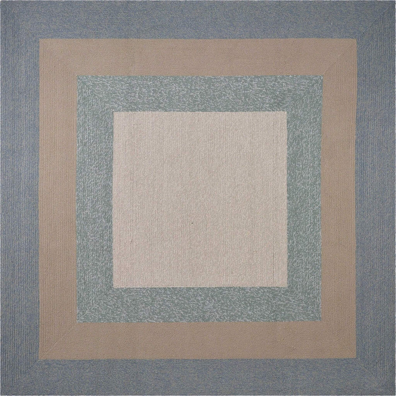 Rugs Round Area Rugs 7' Square UV-treated Polypropylene Spa Area Rug 4114 HomeRoots