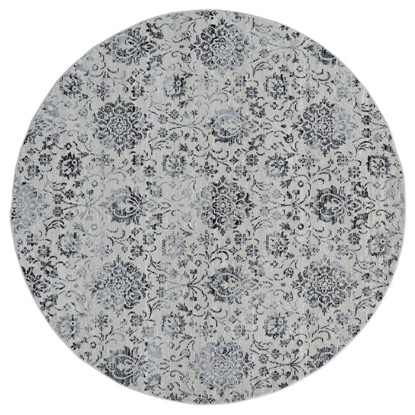 Rugs Round Area Rugs 94" x 94" x 0.31" Onyx Olefin Round Rug 8287 HomeRoots