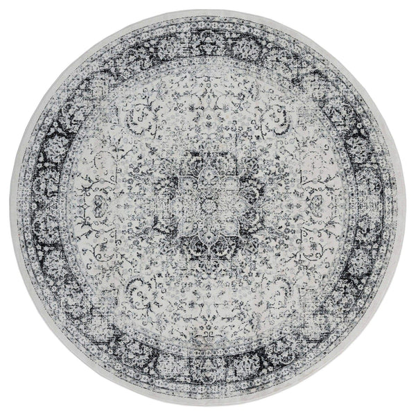 Rugs Round Area Rugs - 94" x 94" x 0.31" Onyx Olefin Round Rug HomeRoots