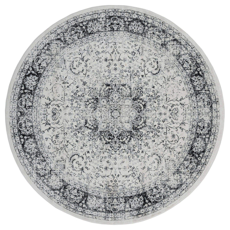 Rugs Round Area Rugs - 94" x 94" x 0.31" Onyx Olefin Round Rug HomeRoots