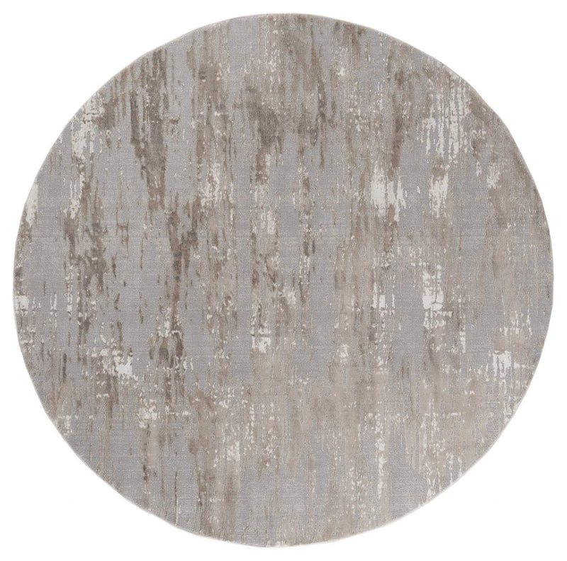 Rugs Round Area Rugs 94" x 94" x 0.39" Wheat Polyester/Olefin Round Rug 7966 HomeRoots