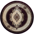 Rugs Round Area Rugs - 94" x 94" x 0.53" Chocolate Olefin/Polypropylene Round Rug HomeRoots