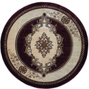 Rugs Round Area Rugs - 94" x 94" x 0.53" Chocolate Olefin/Polypropylene Round Rug HomeRoots