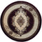 Rugs Round Area Rugs - 94" x 94" x 0.53" Chocolate Olefin/Polypropylene Round Rug HomeRoots
