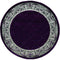 Rugs Round Area Rugs 94" x 94" x 0.53" Plum Olefin/Polypropylene Round Rug 7385 HomeRoots