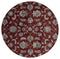Rugs Round Area Rugs - 94" x 94" x 0.79" Crimson Microfiber/Polyester Round Rug HomeRoots