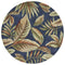 Rugs Round Rugs - 5'6" Round Polyester Ink Blue Area Rug HomeRoots