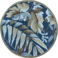 Rugs Round Rugs - 5'6" Round Polyester Ocean Area Rug HomeRoots