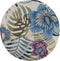 Rugs Round Rugs 5'6" Round Polyester Sand Area Rug 3052 HomeRoots