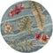 Rugs Round Rugs - 5'6" Round Polyester Seafoam Area Rug HomeRoots