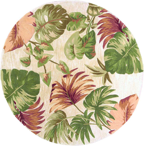 Rugs Round Rugs - 5'6" Round Wool Beige Area Rug HomeRoots