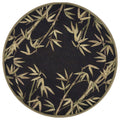 Round Rugs - 5'6" Round Wool Black Area Rug