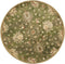 Rugs Round Rugs - 5'6" Round Wool Emerald Green Area Rug HomeRoots