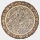 Rugs Round Rugs - 5'6" Round Wool Grey/Mocha Area Rug HomeRoots