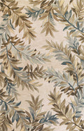 Rugs Round Rugs 5'6" Round Wool Ivory Area Rug 4147 HomeRoots