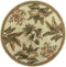 Rugs Round Rugs 5'6" Round Wool Ivory Area Rug 4148 HomeRoots