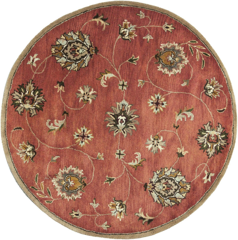 Rugs Round Rugs - 5'6" Round Wool Sienna Area Rug HomeRoots