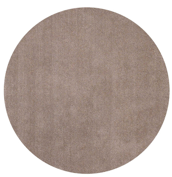 Rugs Round Rugs - 6' Round Polyester Beige Area Rug HomeRoots