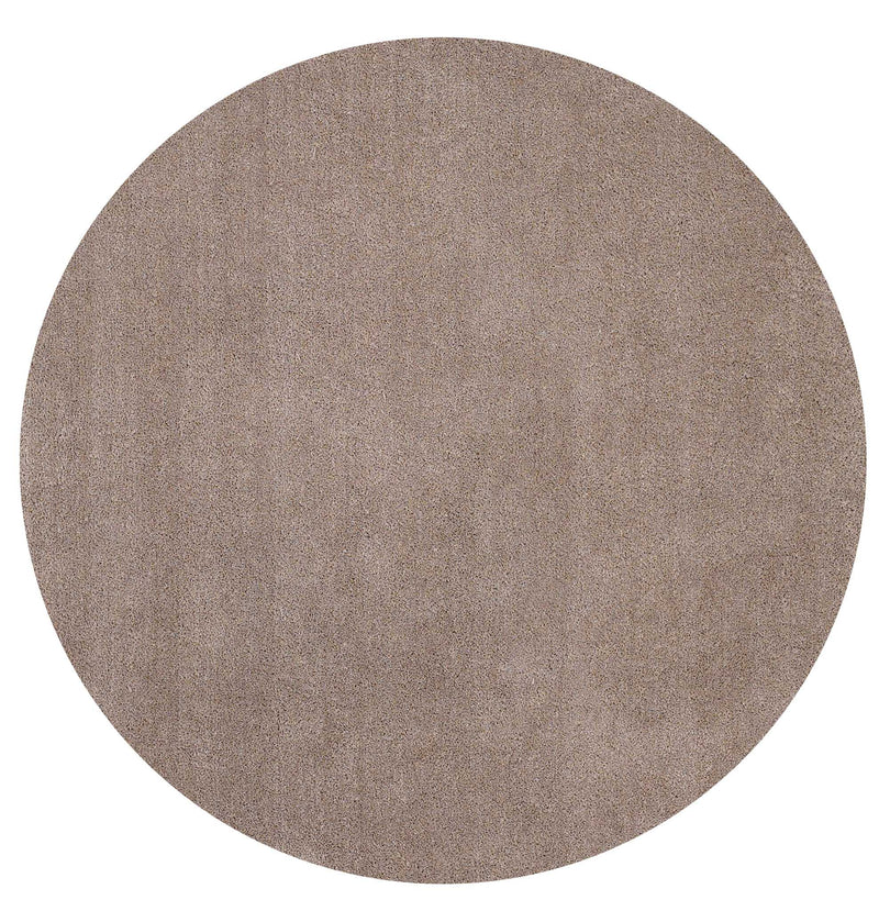 Rugs Round Rugs - 6' Round Polyester Beige Area Rug HomeRoots