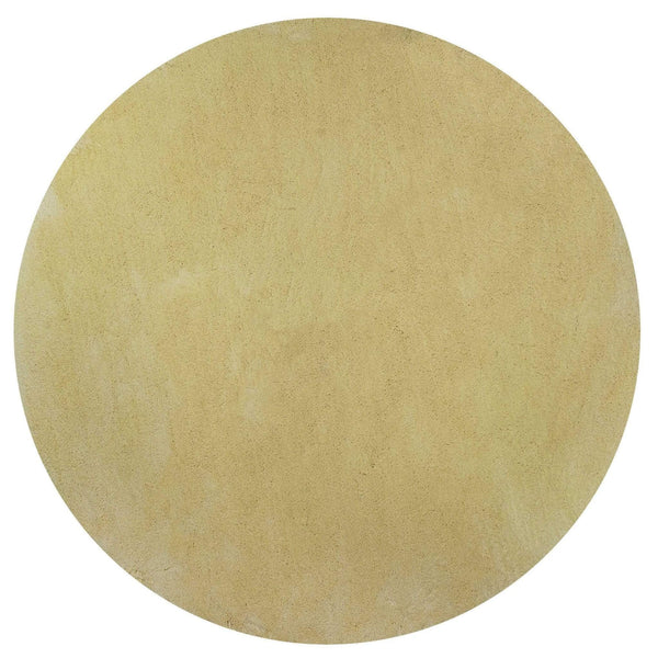 Rugs Round Rugs - 6' Round Polyester Canary Yellow Area Rug HomeRoots
