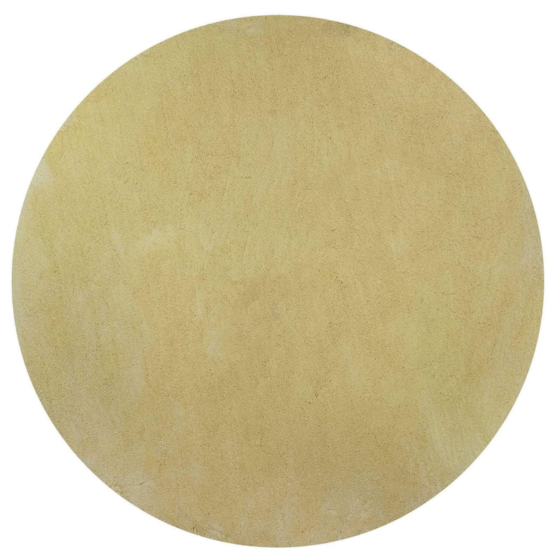 Rugs Round Rugs - 6' Round Polyester Canary Yellow Area Rug HomeRoots