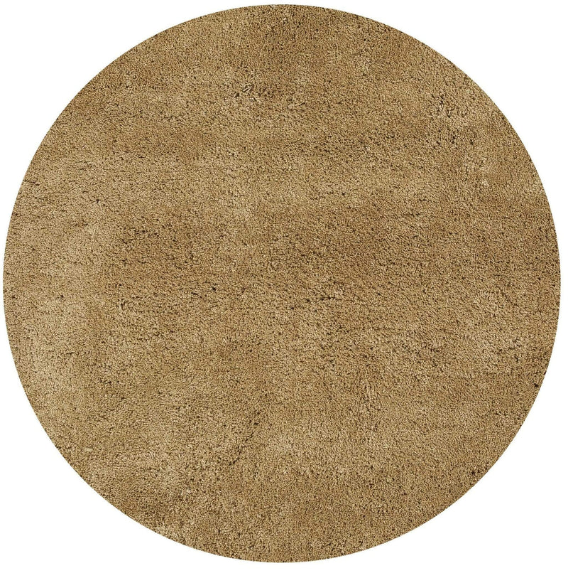 Rugs Round Rugs - 6' Round Polyester Gold Area Rug HomeRoots