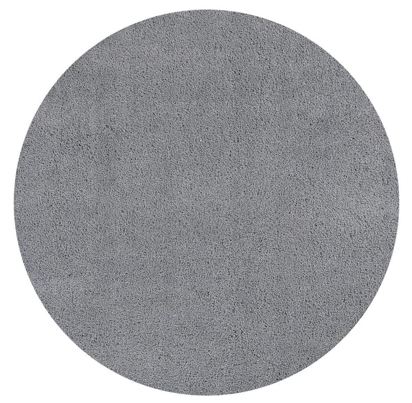 Rugs Round Rugs - 6' Round Polyester Grey Area Rug HomeRoots