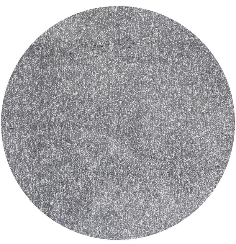Rugs Round Rugs - 6' Round Polyester Grey Heather Area Rug HomeRoots