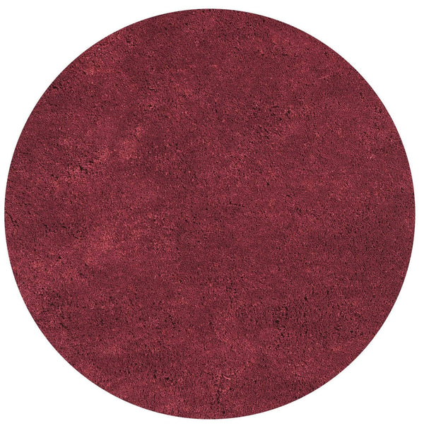 Rugs Round Rugs - 6' Round Polyester Red Area Rug HomeRoots