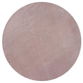 Rugs Round Rugs - 6' Round Polyester Rose Pink Area Rug HomeRoots