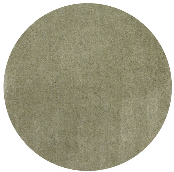 Rugs Round Rugs - 6' Round Polyester Sage Area Rug HomeRoots