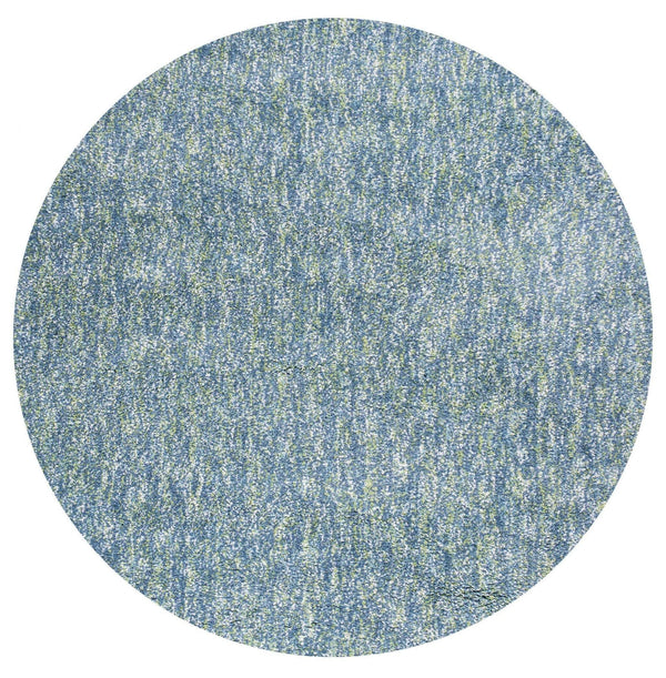 Rugs Round Rugs - 6' Round Polyester Seafoam Heather Area Rug HomeRoots